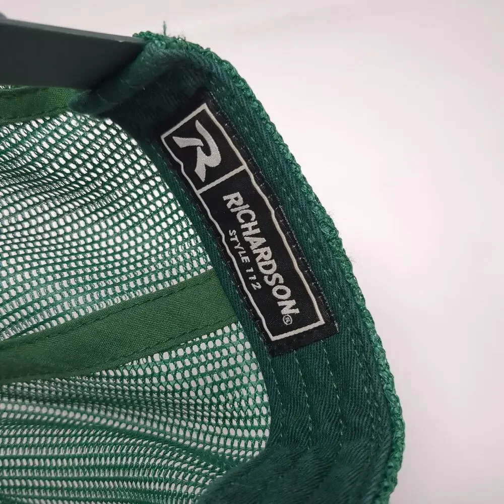 Richardson Trucker Hat Gray Green One Size RH White Construction Snapback